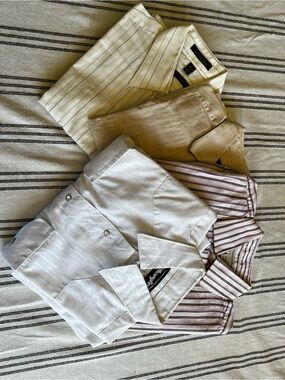 Banana Republic/High End brands Dressy shirts Lot/4 Men M